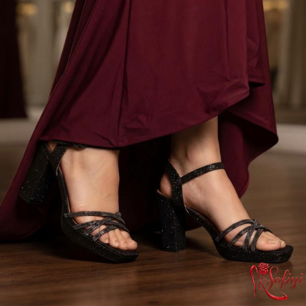 SANDALIAS DE BRILLO MUJER KD88