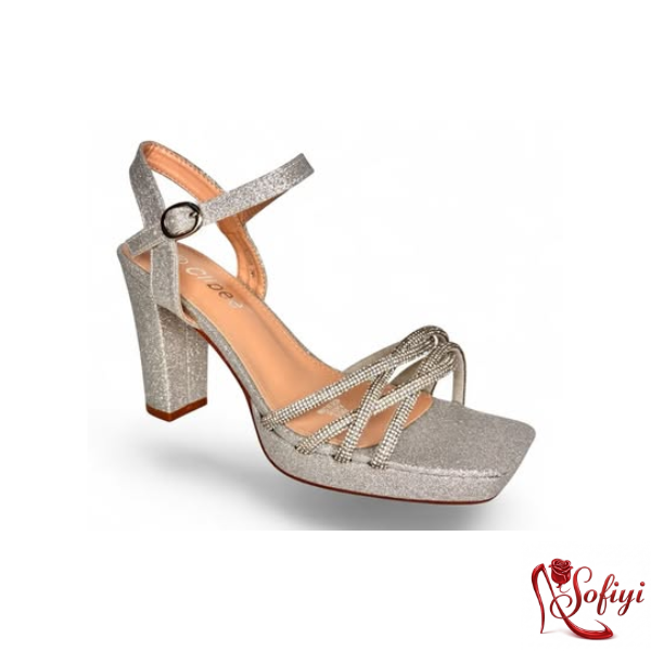 SANDALIAS DE BRILLO MUJER KD88