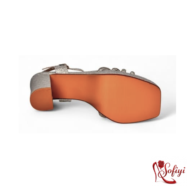 SANDALIAS DE BRILLO MUJER KD88