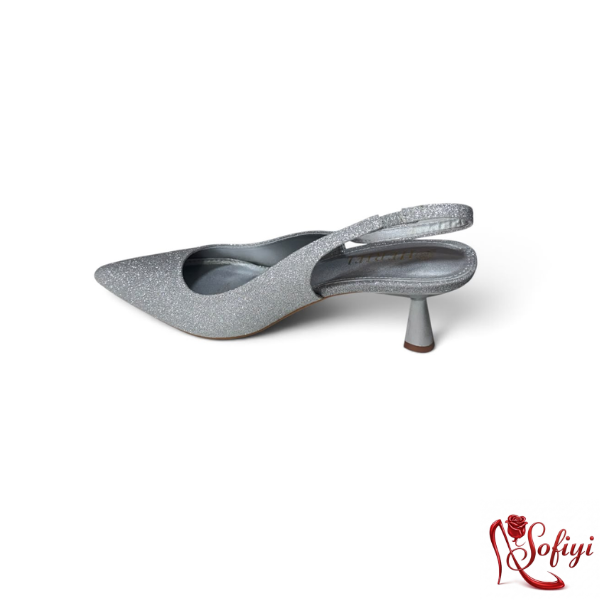 ZAPATOS DE TACO DE BRILLO MUJER HL05